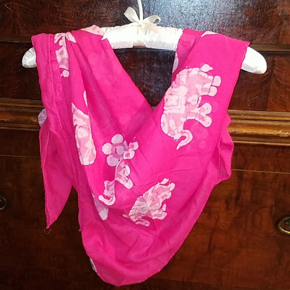 Gypsy Raspberry Pink Elephant scarf